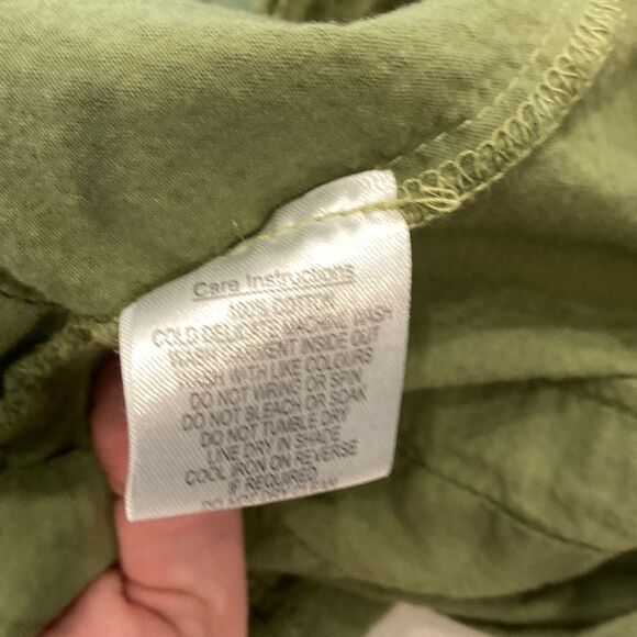 Princess Highway ModCloth 100% Cotton Liv Puff Sleeve Mini Dress Olive Green S14 - Picture 7 of 8